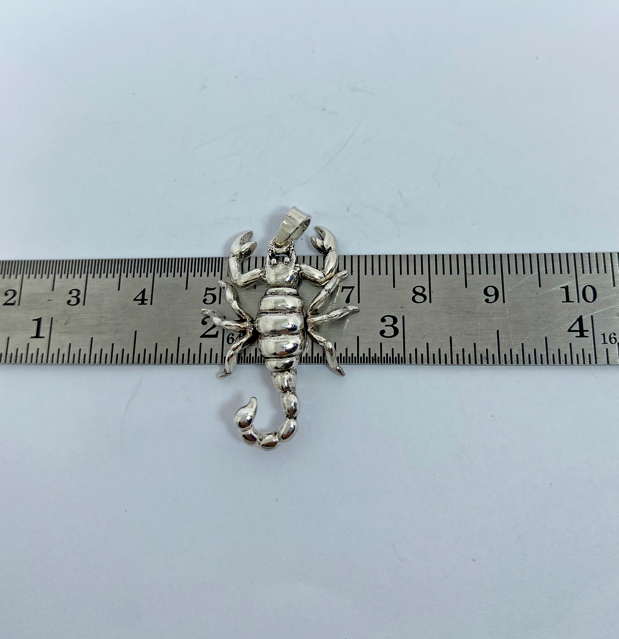 Handmade 925 Sterling Silver Movable Scorpion Pendant - Unisex Predator Jewelry - Image 2