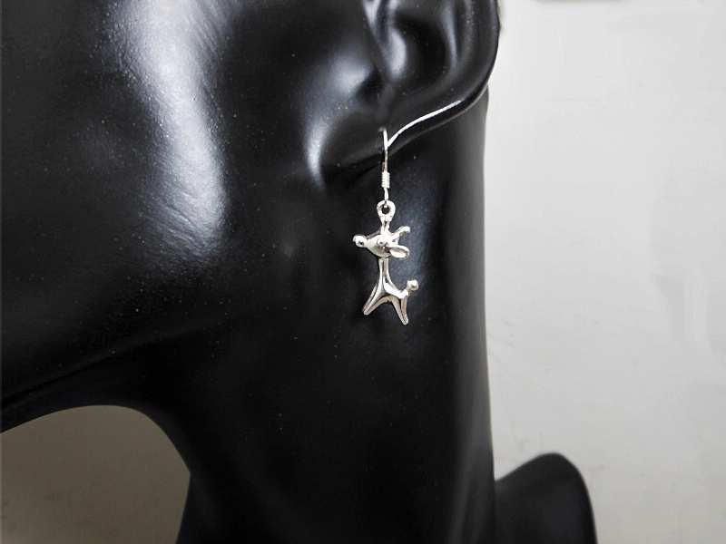 Handmade 925 Sterling Silver Solid Giraffe Dangle Earrings – Cute Animal Lover Jewelry - Image 2