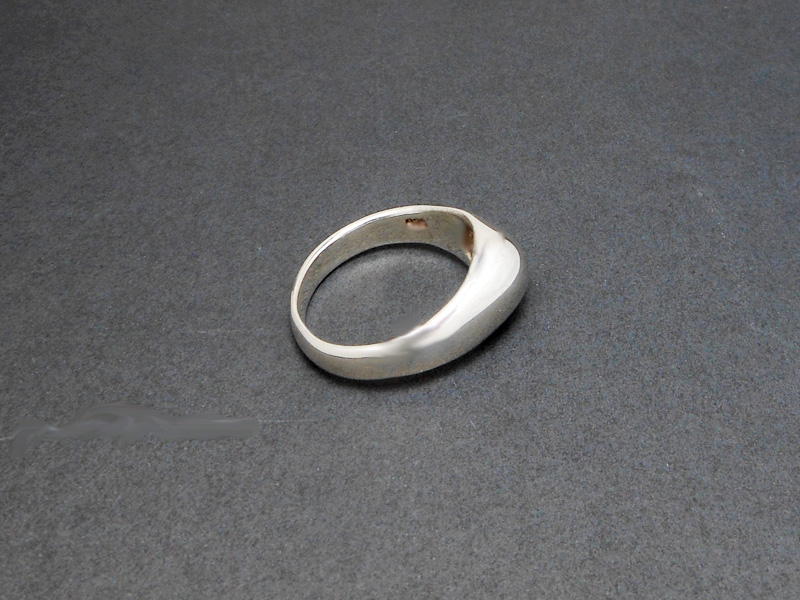 Handmade Tapered Dome Ring – Solid 925 Sterling Silver Minimalist Band - Image 3