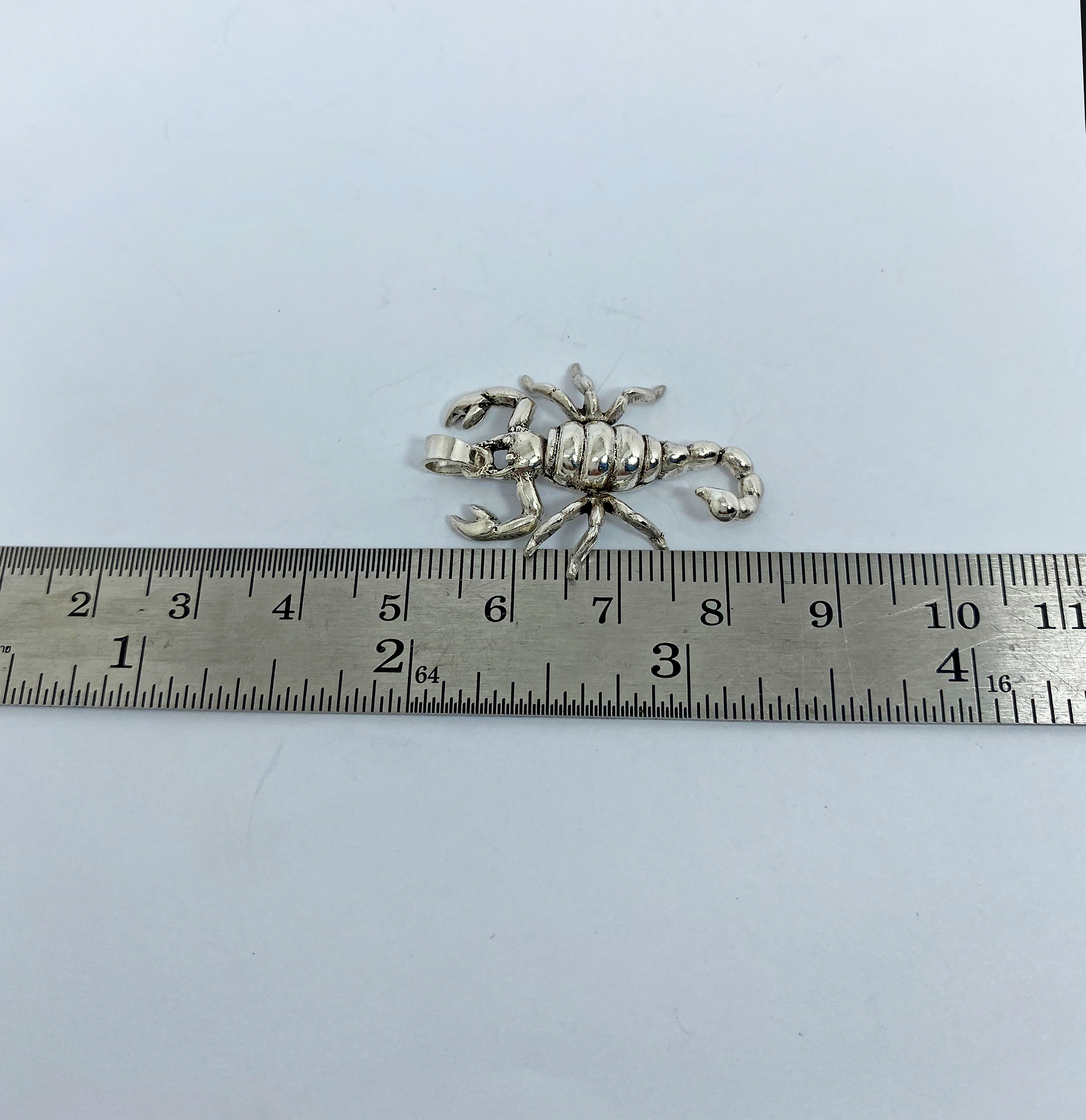Handmade 925 Sterling Silver Movable Scorpion Pendant - Unisex Predator Jewelry - Image 3
