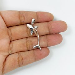 Handmade 3D Solid 925 Sterling Silver Shark Pendant - Nautical Jewelry Gift