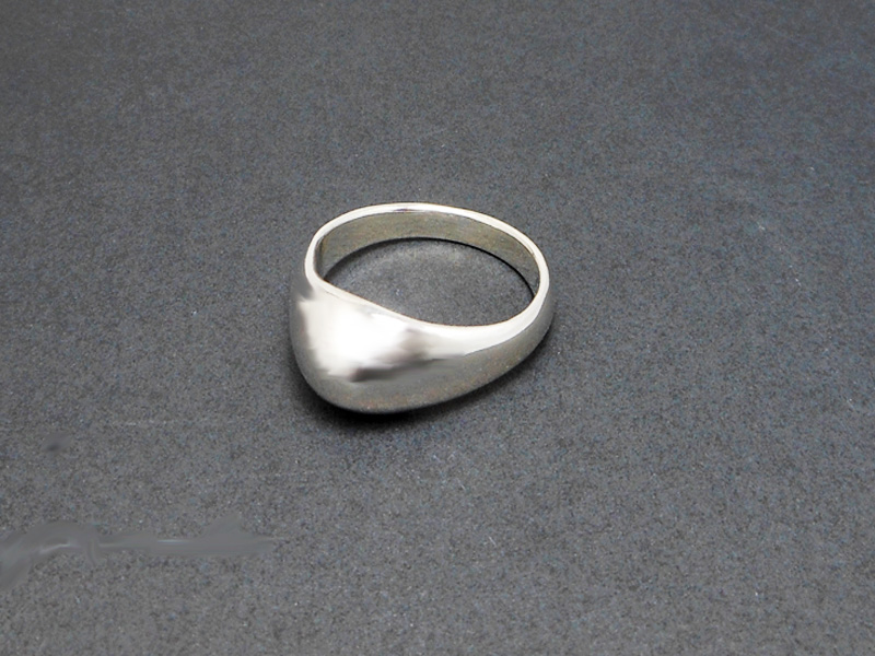 Handmade Tapered Dome Ring – Solid 925 Sterling Silver Minimalist Band - Image 4