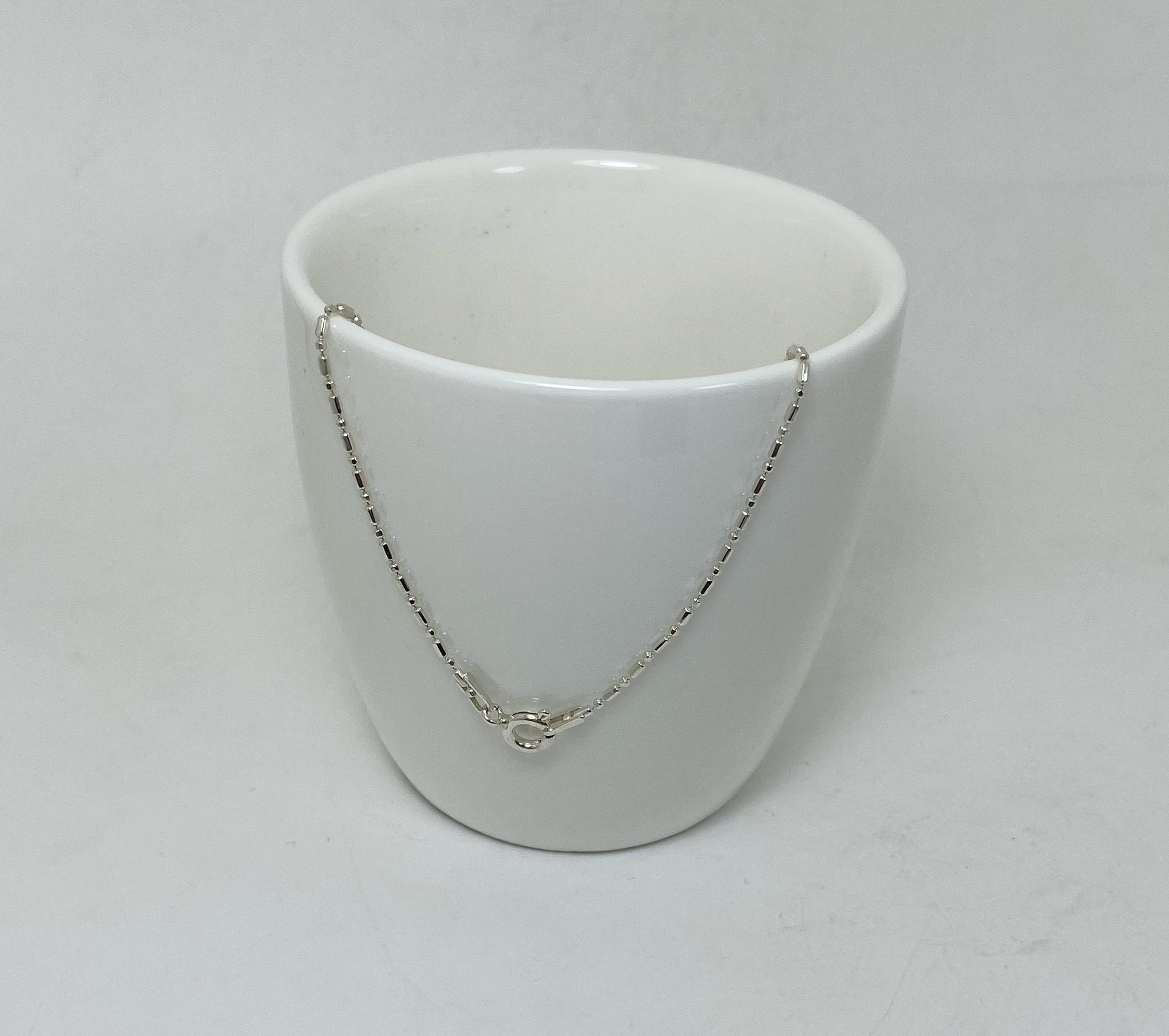 Handmade Minimalist Fancy Cutting Beads Chain Necklace - 925 Sterling Silver for Her - Image 4