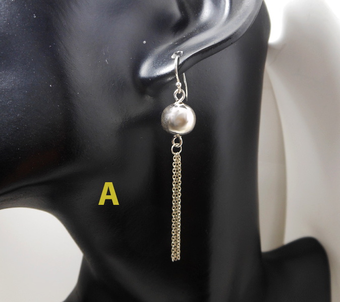 Handmade 925 Sterling Silver Polished Bead & Chain Tassel Drop Earrings – Statement Dangle Jewelry