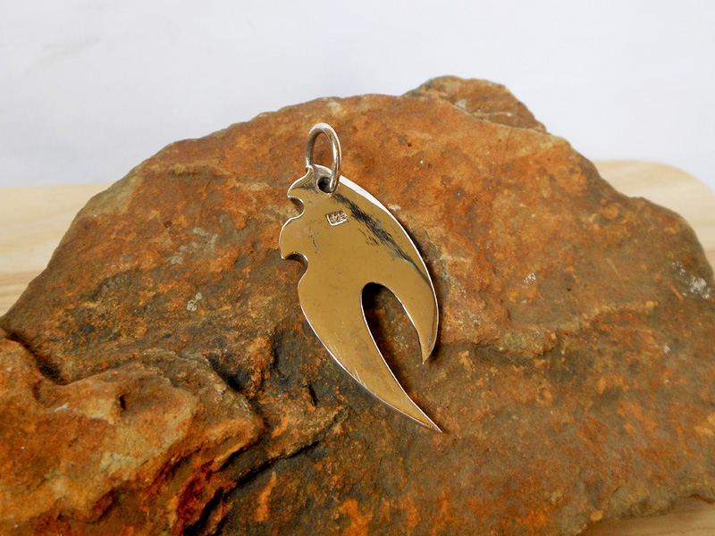 Handmade 925 Sterling Silver Fire Flame Pendant - Unique Unisex Jewelry | Sup Silver - Image 5
