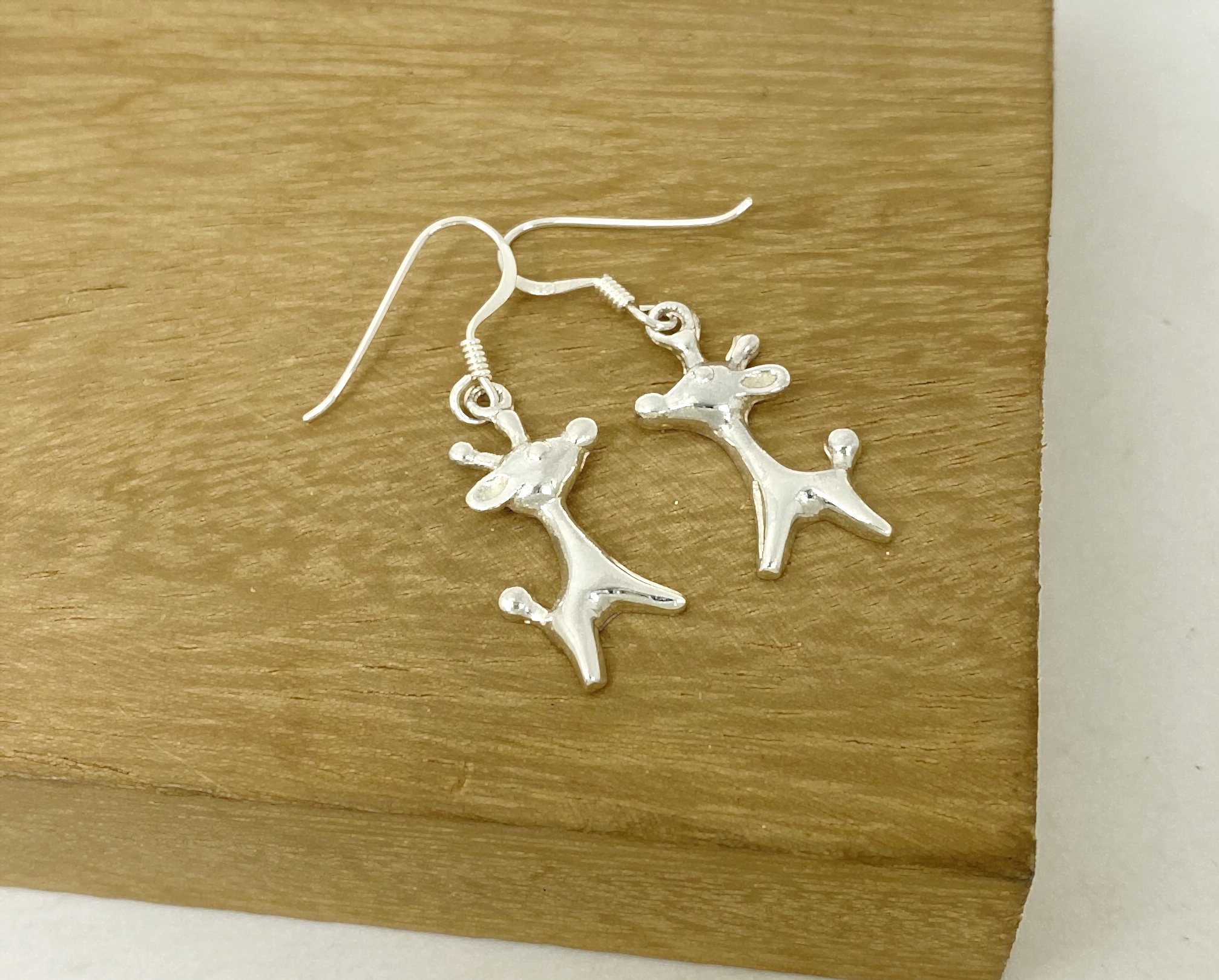Handmade 925 Sterling Silver Solid Giraffe Dangle Earrings – Cute Animal Lover Jewelry - Image 5