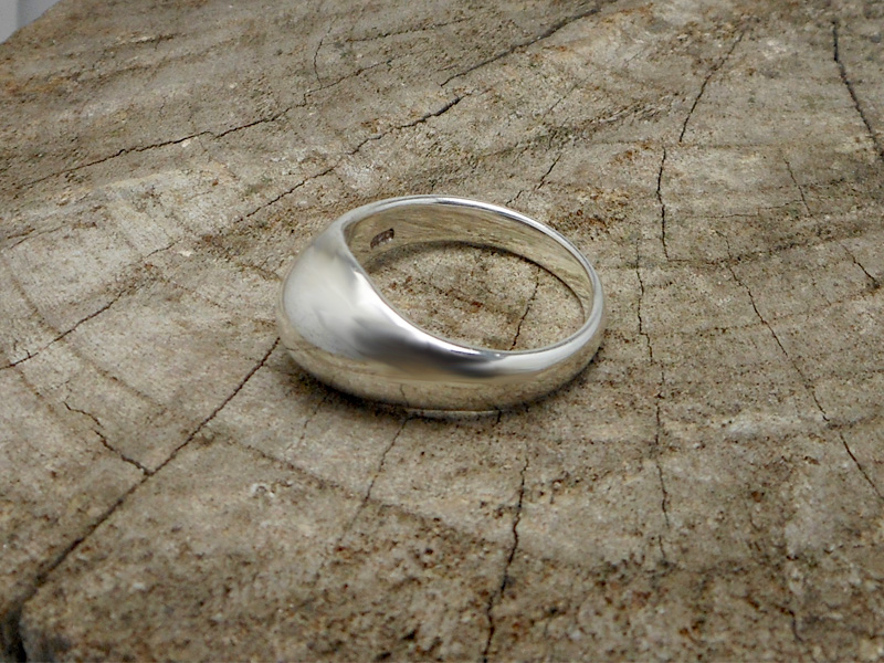 Handmade Tapered Dome Ring – Solid 925 Sterling Silver Minimalist Band - Image 6