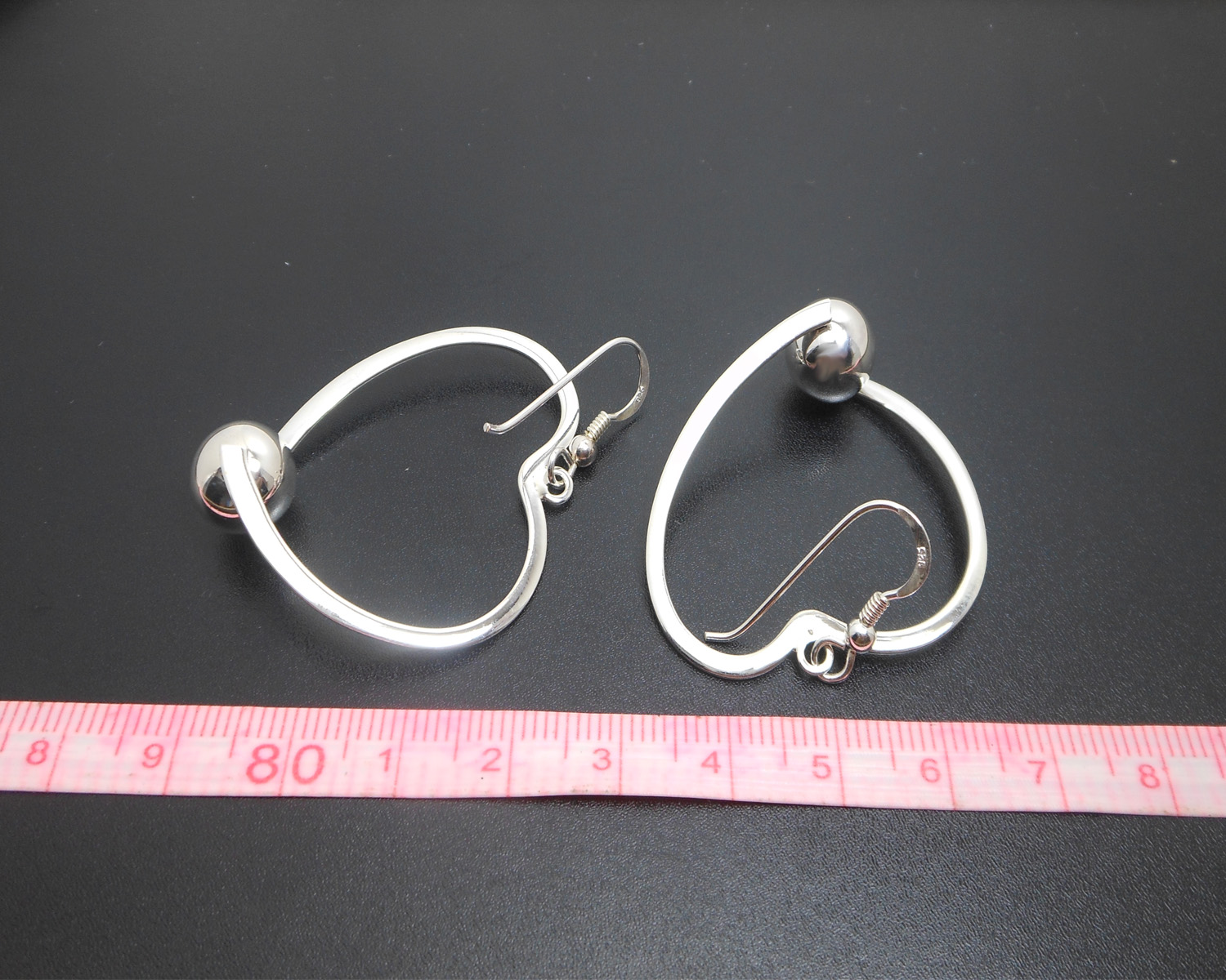925 Sterling Silver Open Heart Bead Drop Earrings – Romantic Valentine's Gift - Image 6