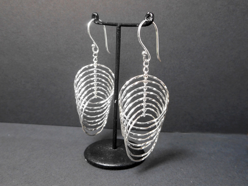Handmade 925 Sterling Silver Multi Diamond-Cut Layered Hoop Earrings – Sparkling Statement Dangles - Image 6