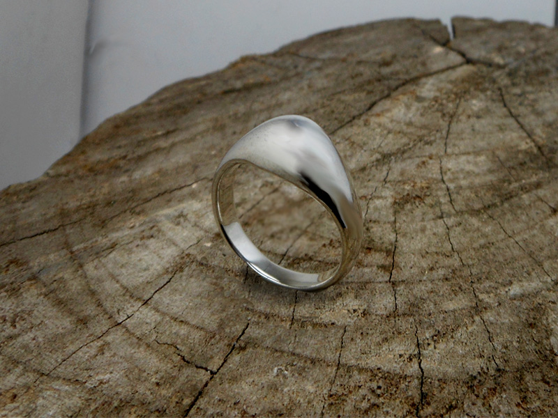 Handmade Tapered Dome Ring – Solid 925 Sterling Silver Minimalist Band - Image 7