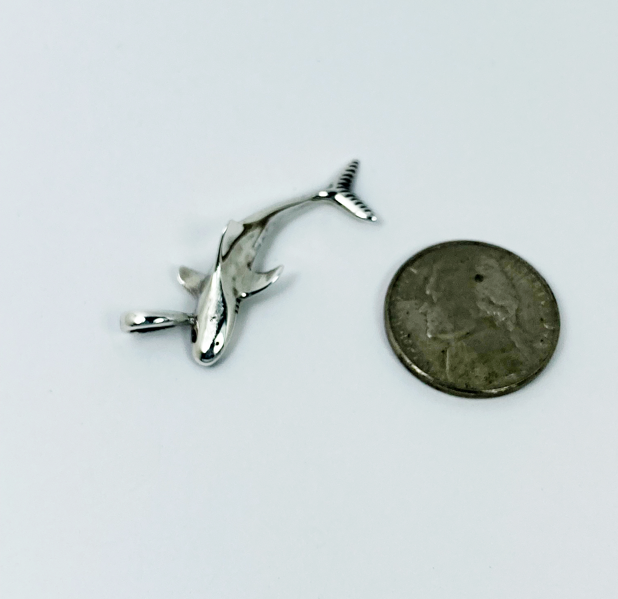 Handmade 3D Solid 925 Sterling Silver Shark Pendant - Nautical Jewelry Gift - Image 7