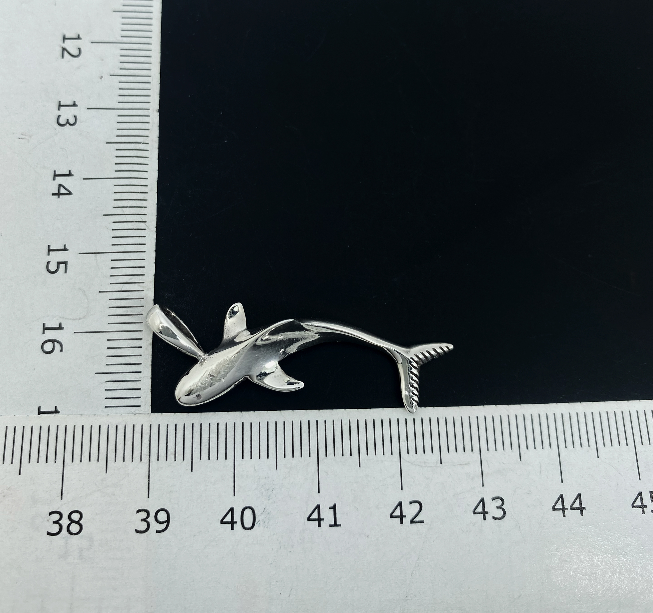 Handmade 3D Solid 925 Sterling Silver Shark Pendant - Nautical Jewelry Gift - Image 8