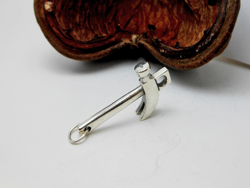 Handmade 925 Sterling Silver Hammer Pendant - Unisex 3D Tool Charm | Sup Silver - Image 8