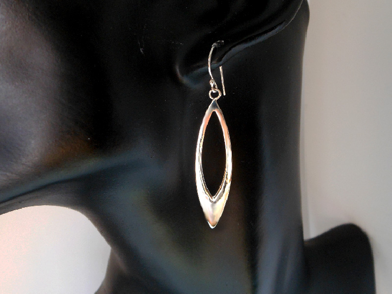 Handmade 925 Sterling Silver Open Leaf Drop Earrings – Long 55mm Dangle Earrings - Image 8