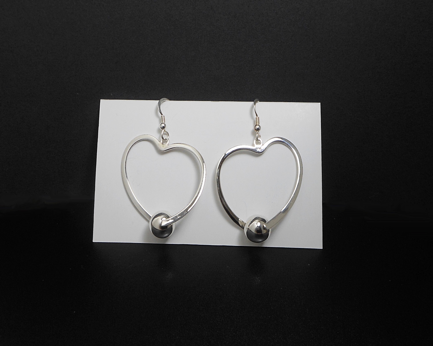 925 Sterling Silver Open Heart Bead Drop Earrings – Romantic Valentine's Gift - Image 8