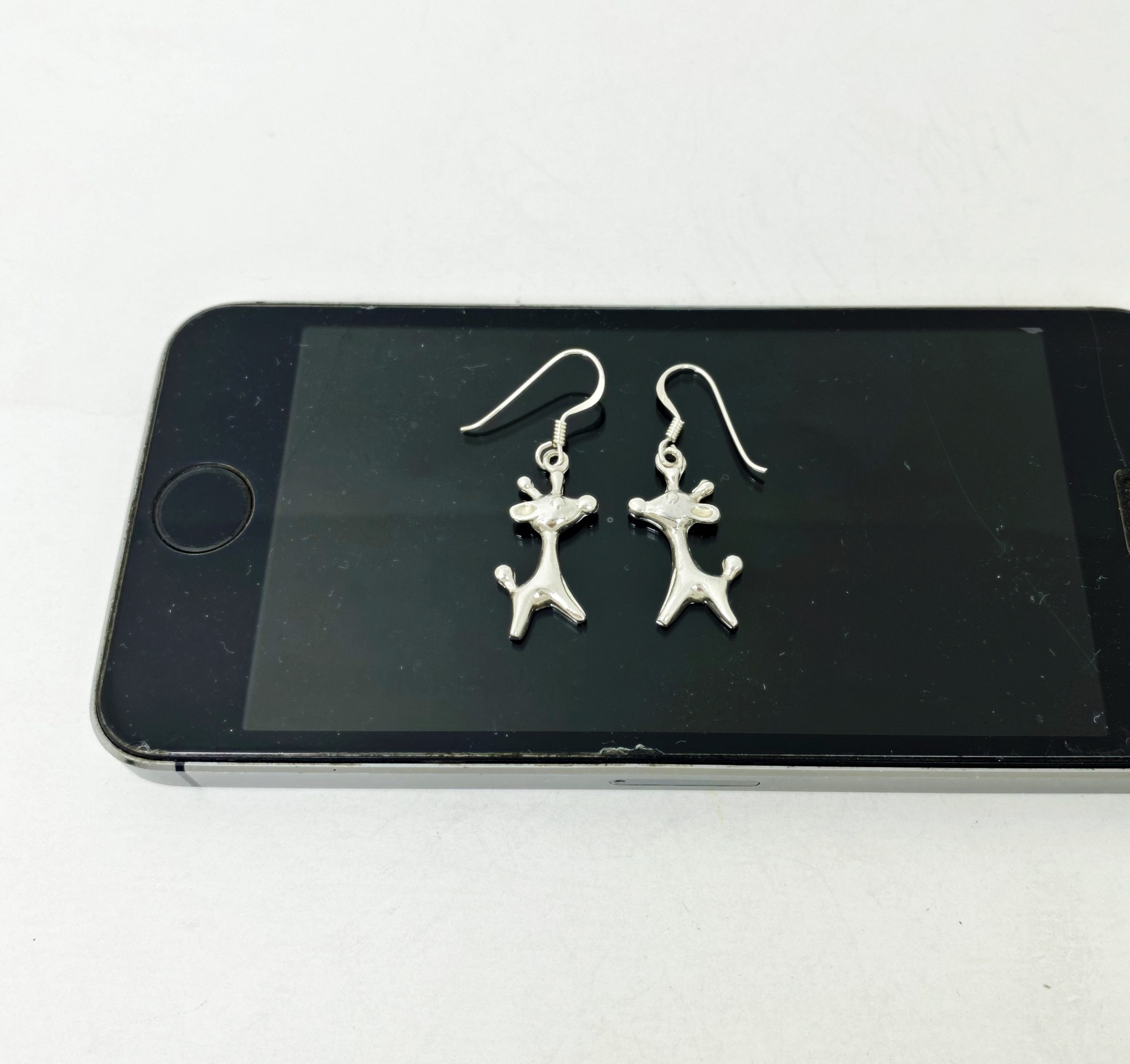 Handmade 925 Sterling Silver Solid Giraffe Dangle Earrings – Cute Animal Lover Jewelry - Image 8