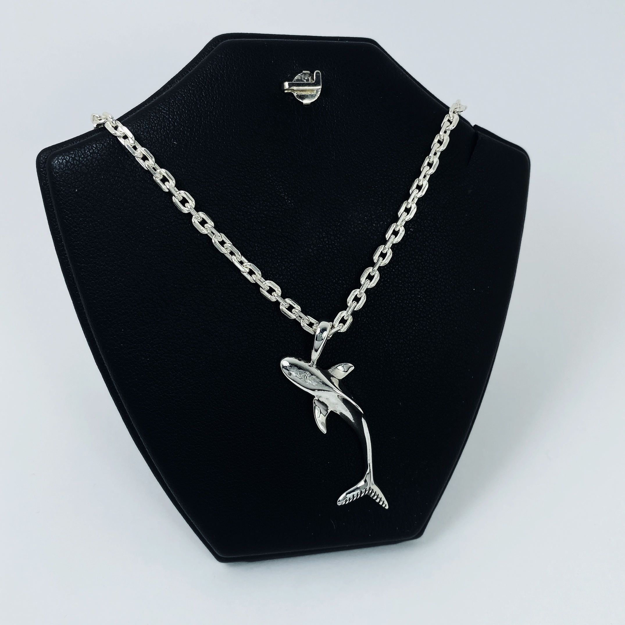 Handmade 3D Solid 925 Sterling Silver Shark Pendant - Nautical Jewelry Gift - Image 9