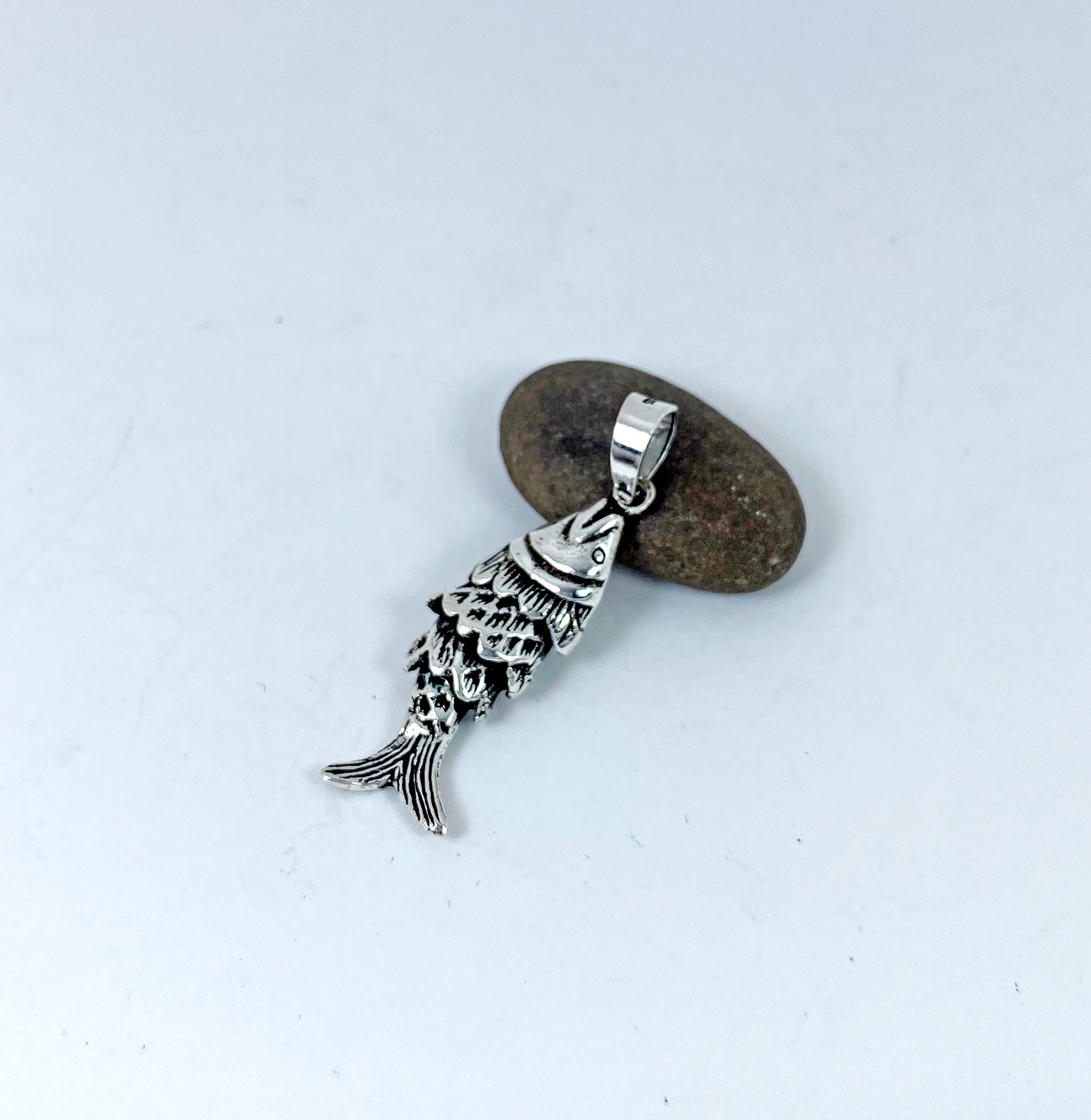 Handmade 3D Movable Fish Charm - 925 Sterling Silver Ocean Themed Jewelry - Image 9