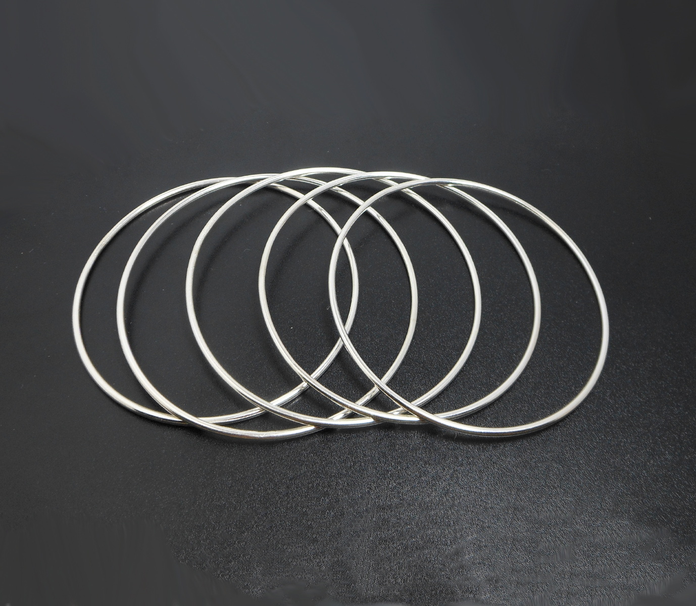 Handmade 925 Sterling Silver Minimalist Solid Round Bangle – Slim Stacking Bracelet - Image 2