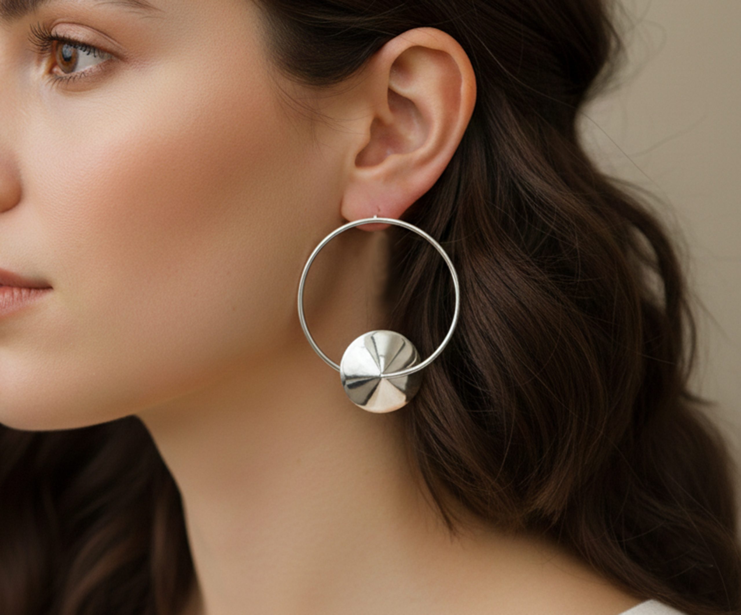 Handmade 925 Sterling Silver Spinning Saturn Drop Earrings – Large 53mm Statement Studs