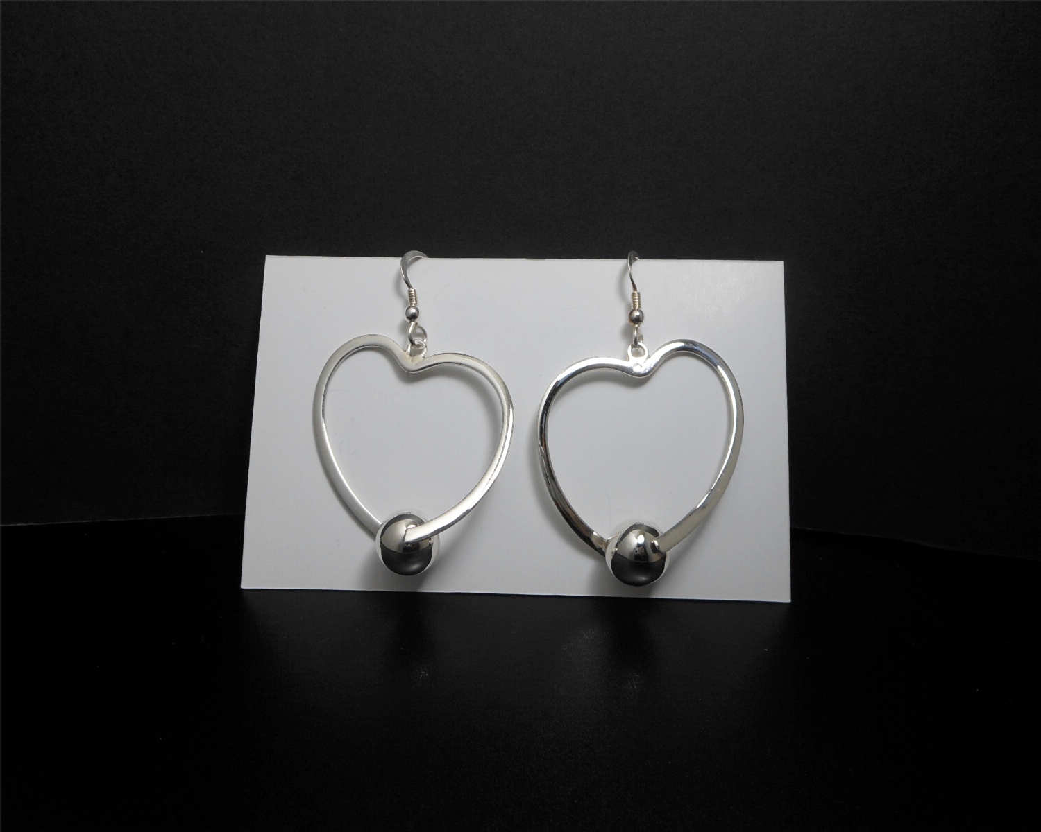 925 Sterling Silver Open Heart Bead Drop Earrings – Romantic Valentine's Gift - Image 9