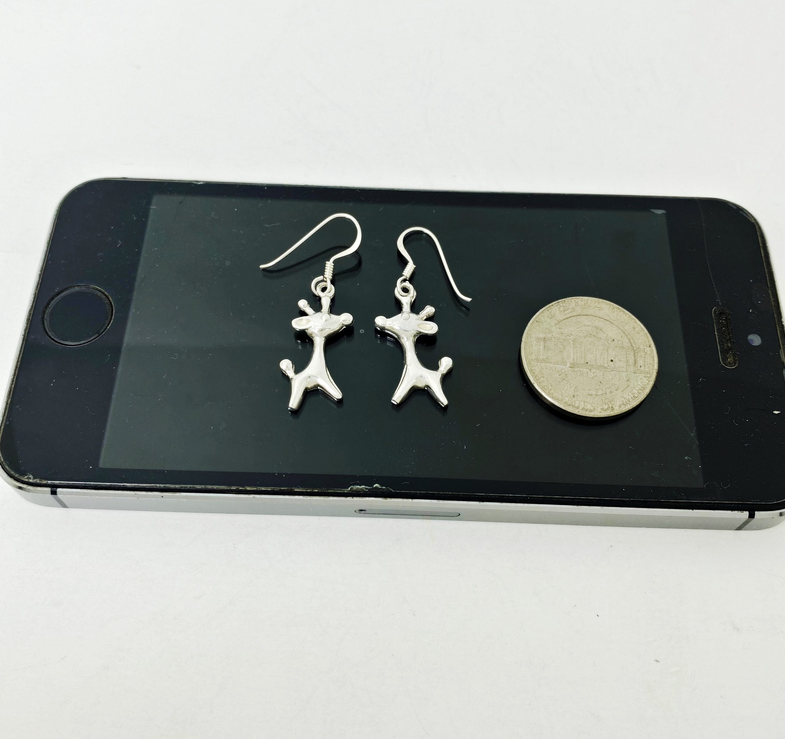 Handmade 925 Sterling Silver Solid Giraffe Dangle Earrings – Cute Animal Lover Jewelry - Image 9