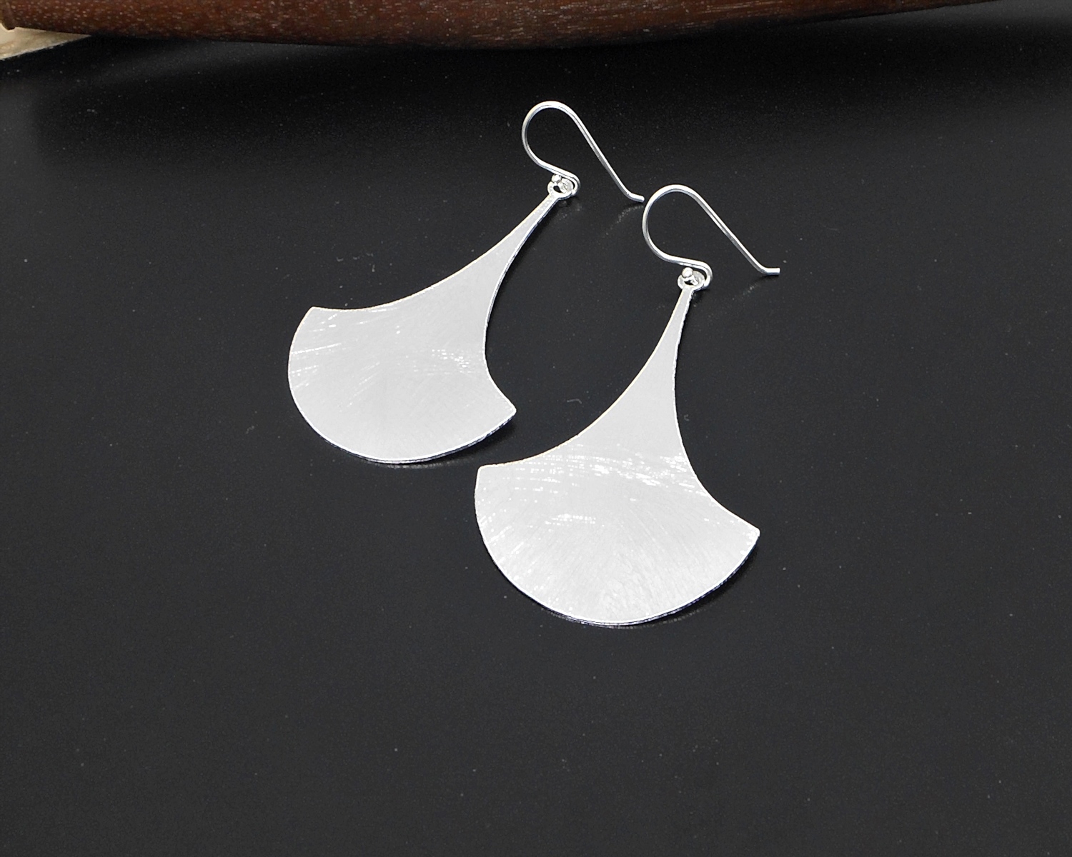 Handmade 925 Sterling Silver Sandy Textured Bell Flower Dangle Earrings – Symbolic Statement Jewelry - Image 9