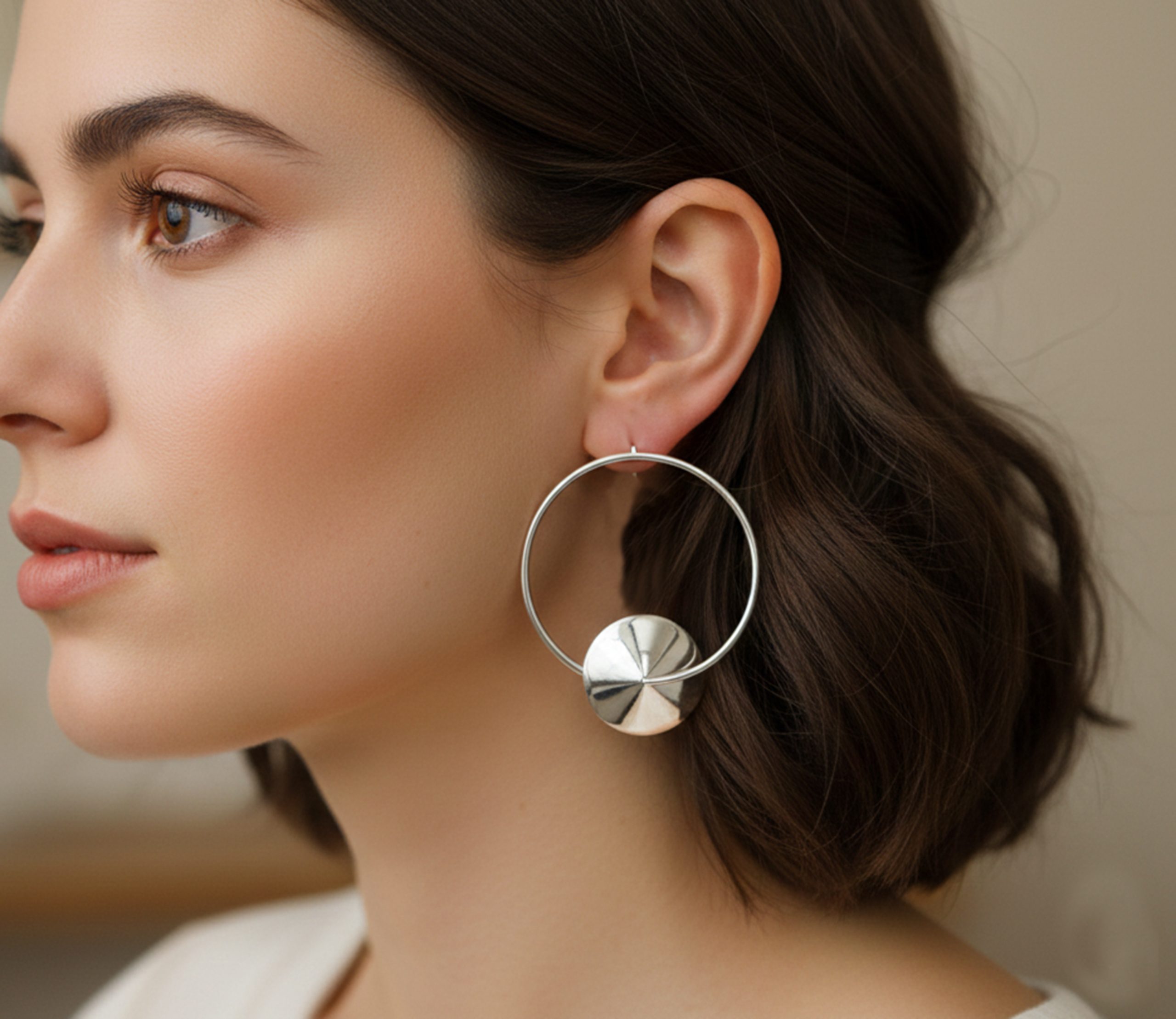 Handmade 925 Sterling Silver Spinning Saturn Drop Earrings – Large 53mm Statement Studs - Image 6