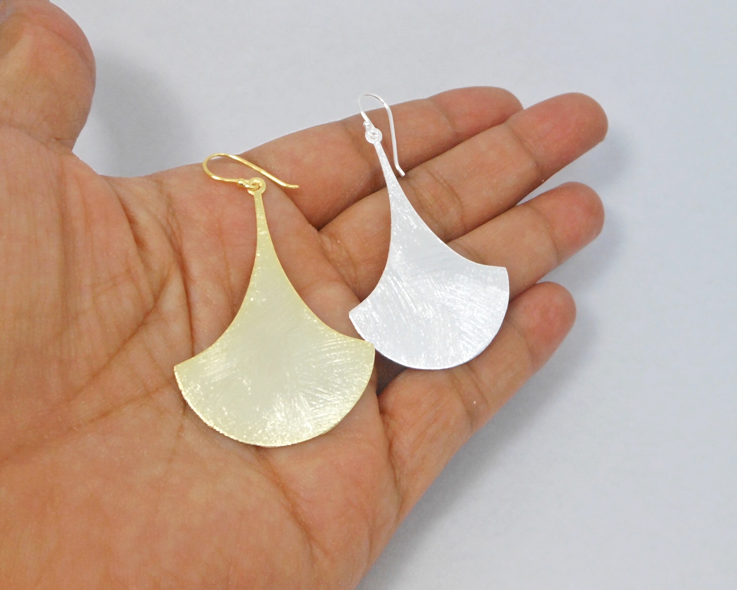 Handmade 925 Sterling Silver Sandy Textured Bell Flower Dangle Earrings – Symbolic Statement Jewelry - Image 10