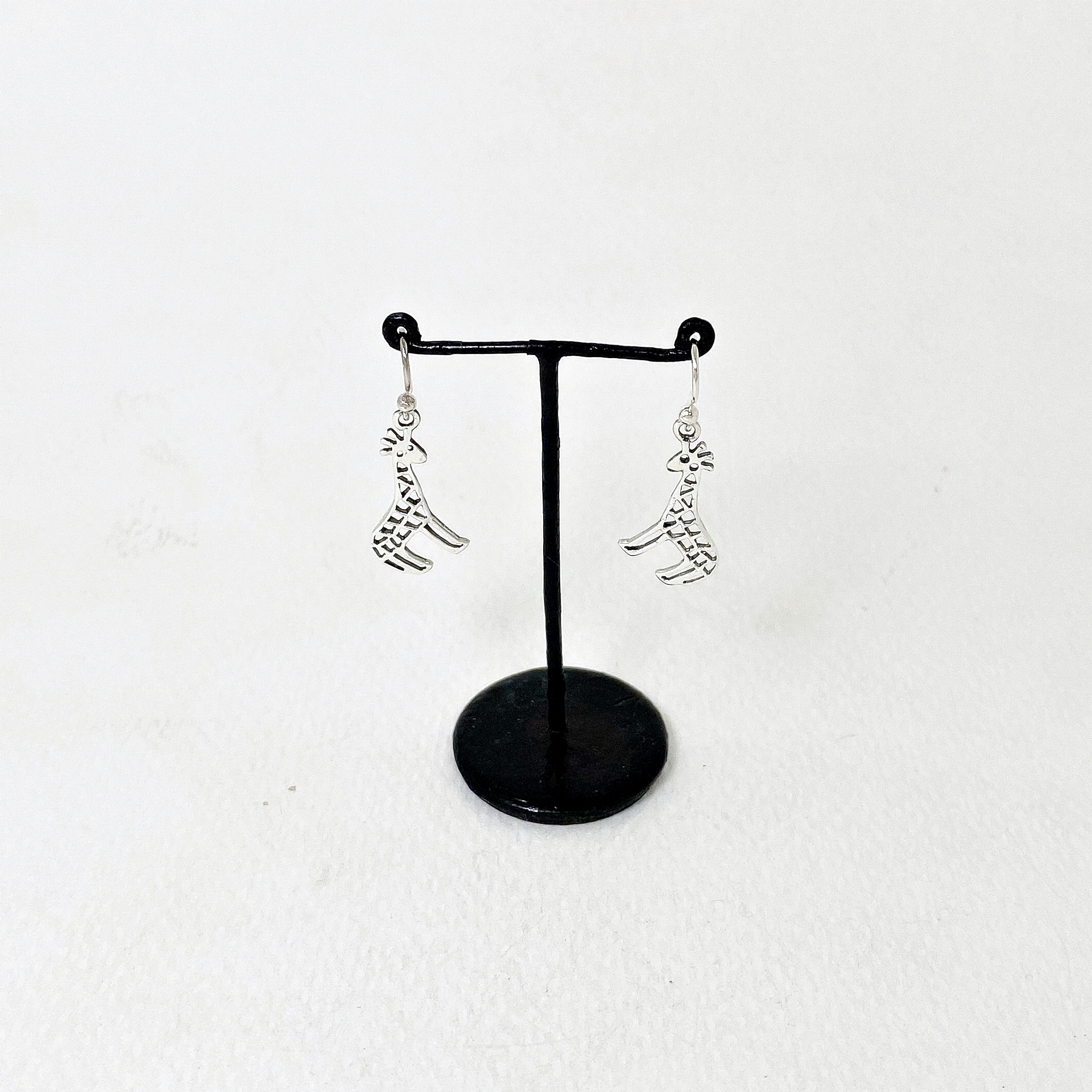 Cutout Giraffe Dangle Earrings 925 Sterling Silver | Handmade Girls Jewelry Gifts - Image 4