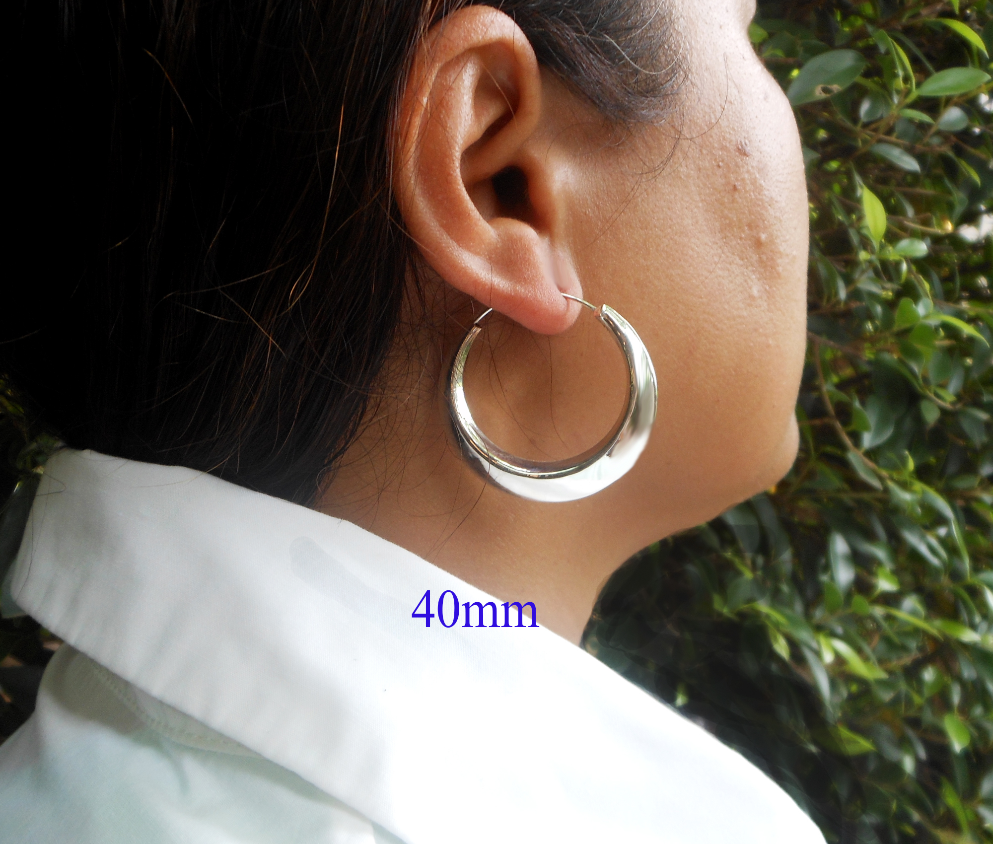 Handmade Round Curved Tribal Hoop Earrings – 925 Sterling Silver Statement Jewelry - Image 11