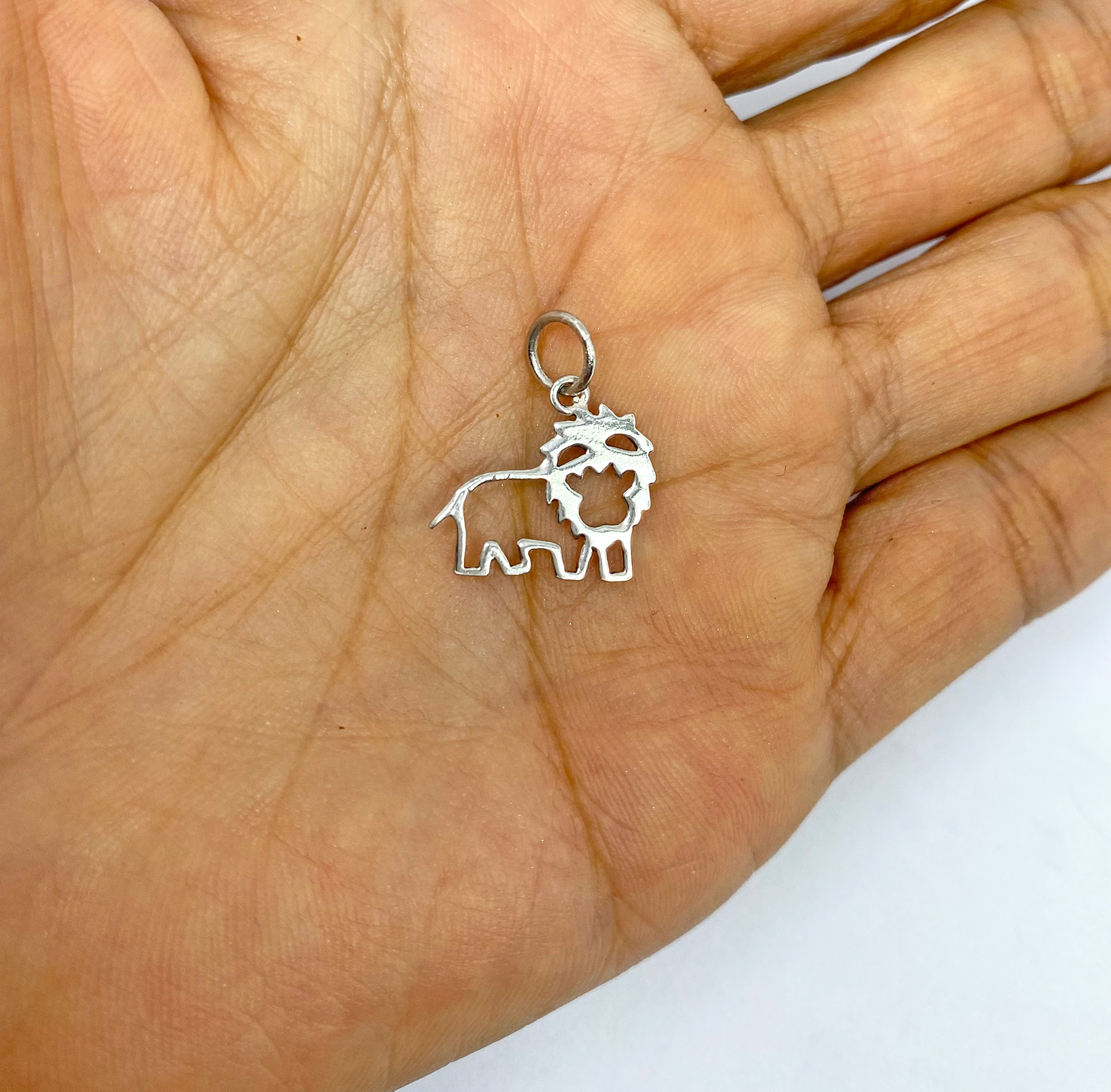 Handmade 925 Sterling Silver Cutout Lion Pendant Necklace - Safari Jewelry Gifts - Image 11