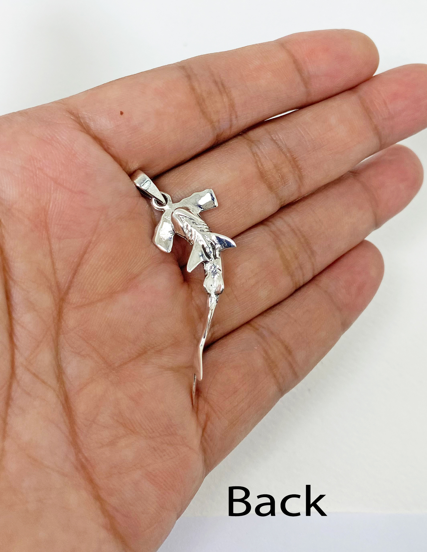 3D Hammerhead Shark Pendant, Handmade Unisex Pendant, 925 Silver Aquarium Gifts. - Image 10