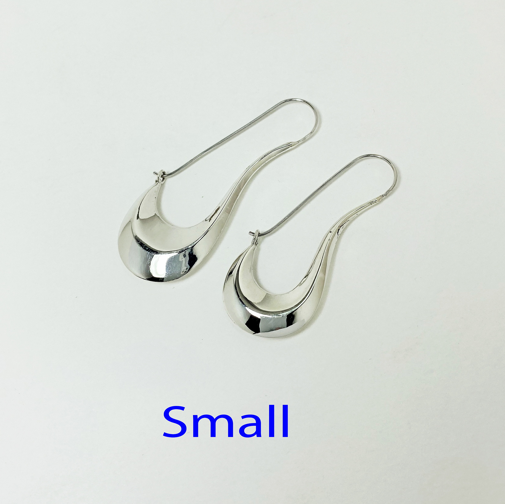 925 Sterling Silver Puffy Pipe Dangle Hoops –Handmade Sculptural Earrings - Image 11