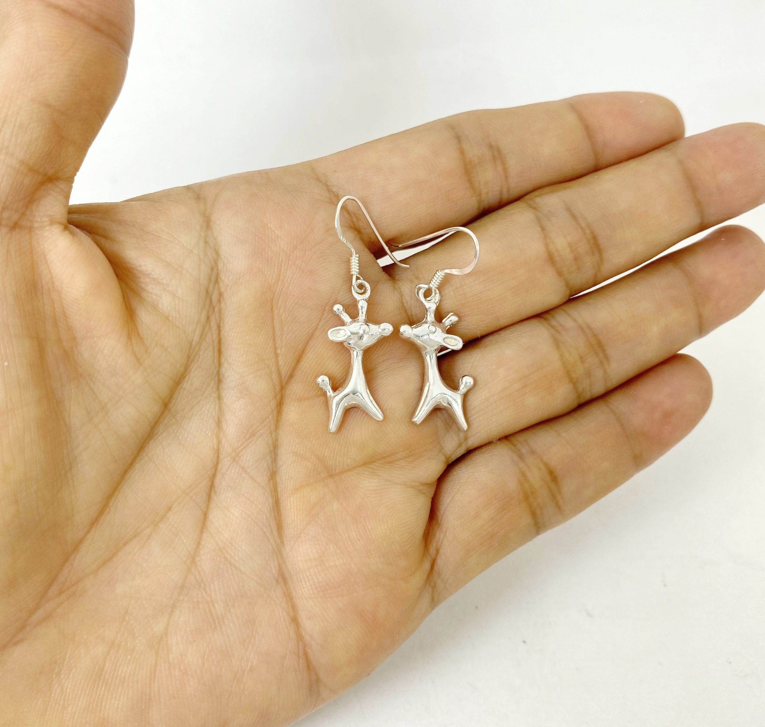 Handmade 925 Sterling Silver Solid Giraffe Dangle Earrings – Cute Animal Lover Jewelry - Image 11