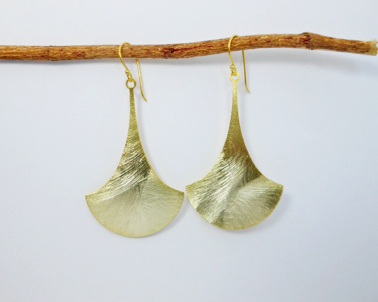 Handmade 925 Sterling Silver Sandy Textured Bell Flower Dangle Earrings – Symbolic Statement Jewelry - Image 11