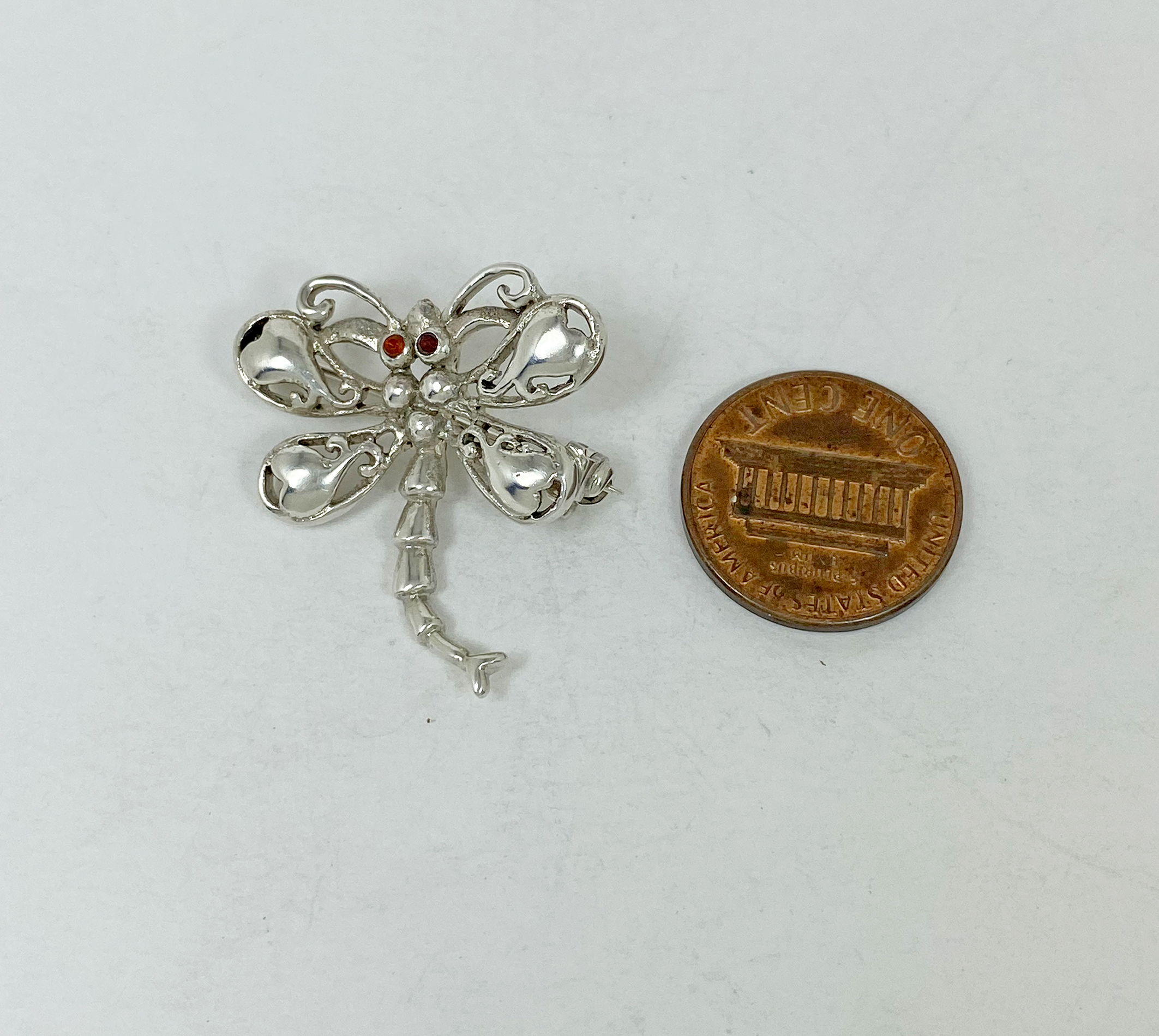 Sup Silver Dragonfly Brooch 925 Sterling Silver, Handmade Dragonfly Pendant Jewelry Gifts - Image 7