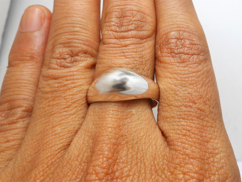 Handmade Tapered Dome Ring – Solid 925 Sterling Silver Minimalist Band - Image 12