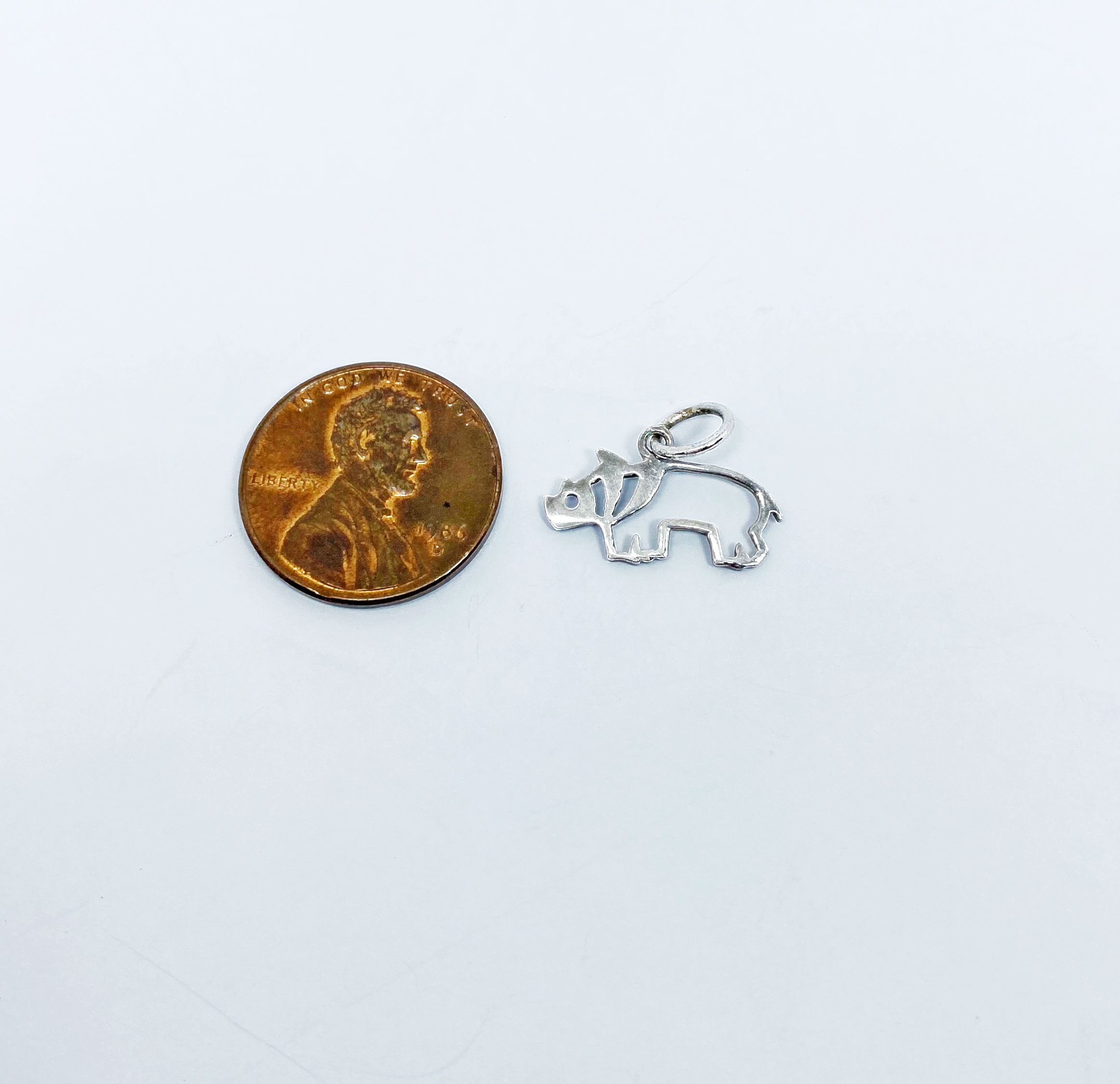 925 Sterling Silver Cut Out Rhino Pendant Necklace, Handmade Safari Jewelry Gifts - Image 12