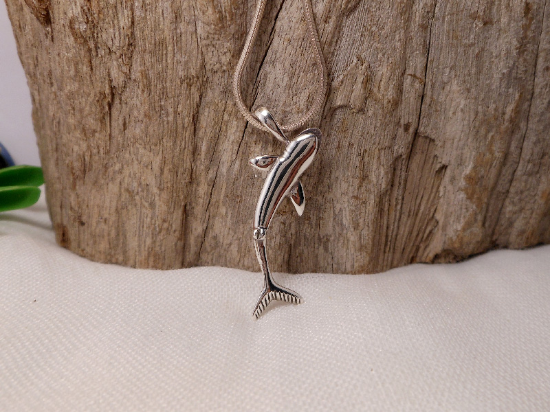Handmade 3D Solid 925 Sterling Silver Shark Pendant - Nautical Jewelry Gift - Image 12