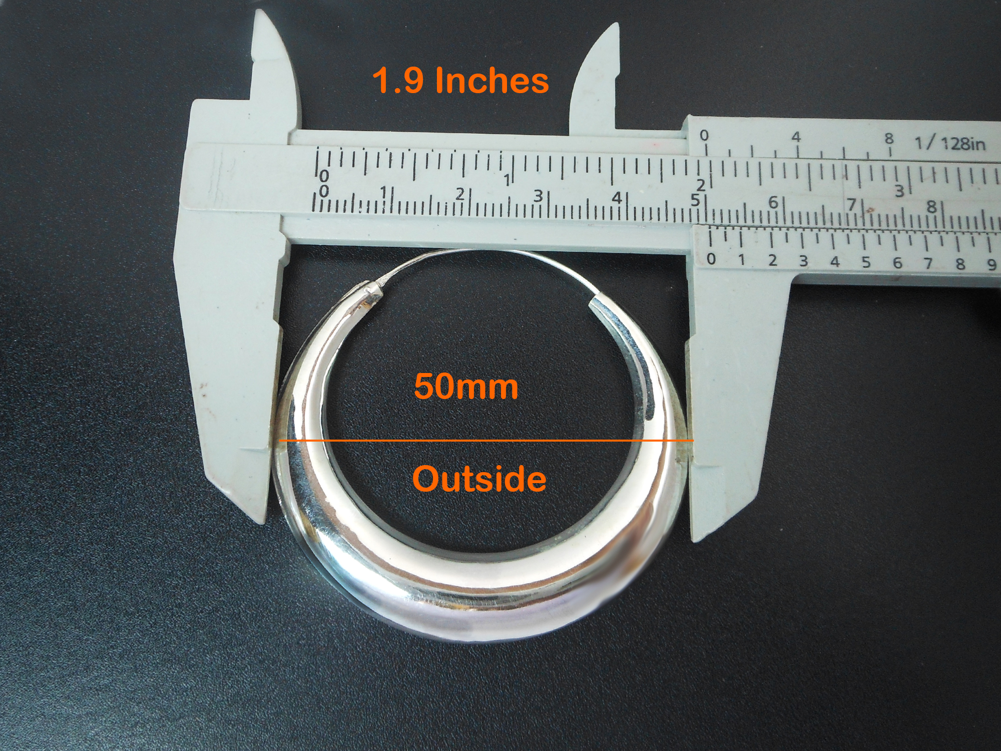 925 Sterling Silver Puffy Tribal Chubby Hoop Earrings - Handmade Round Hoops (Multi-Size) - Image 12
