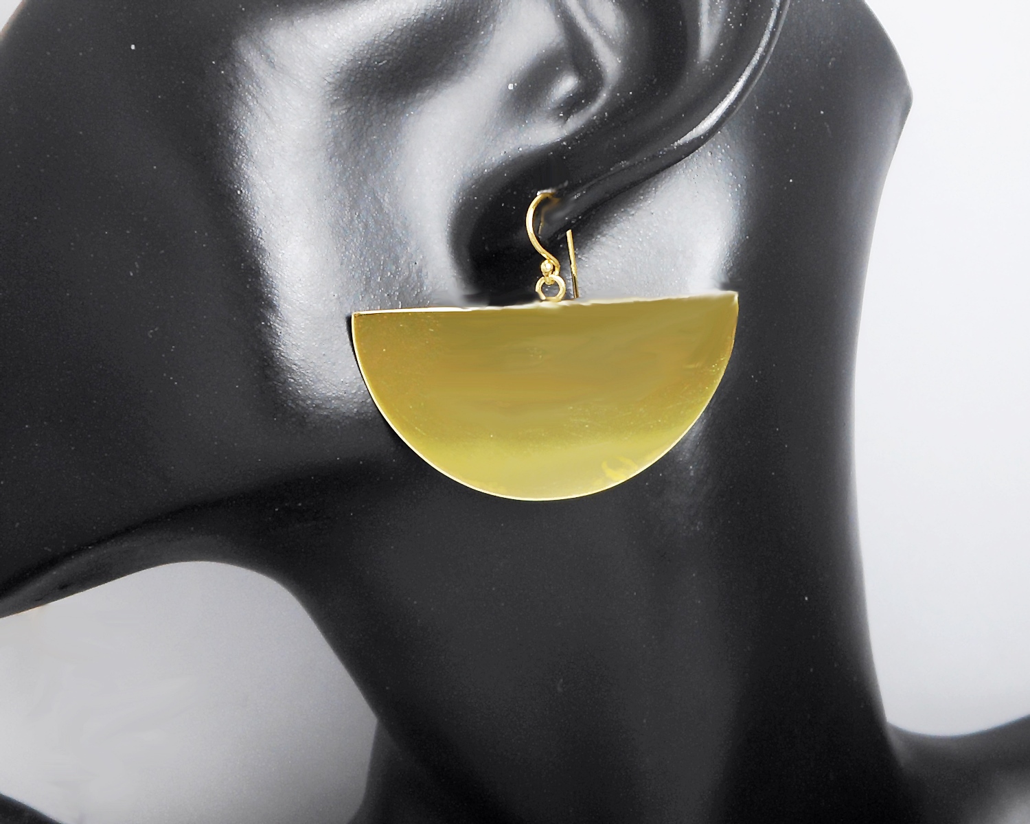 Handmade 925 Sterling Silver Half Circle Dangle Earrings – Modern Geometric Statement Jewelry - Image 12