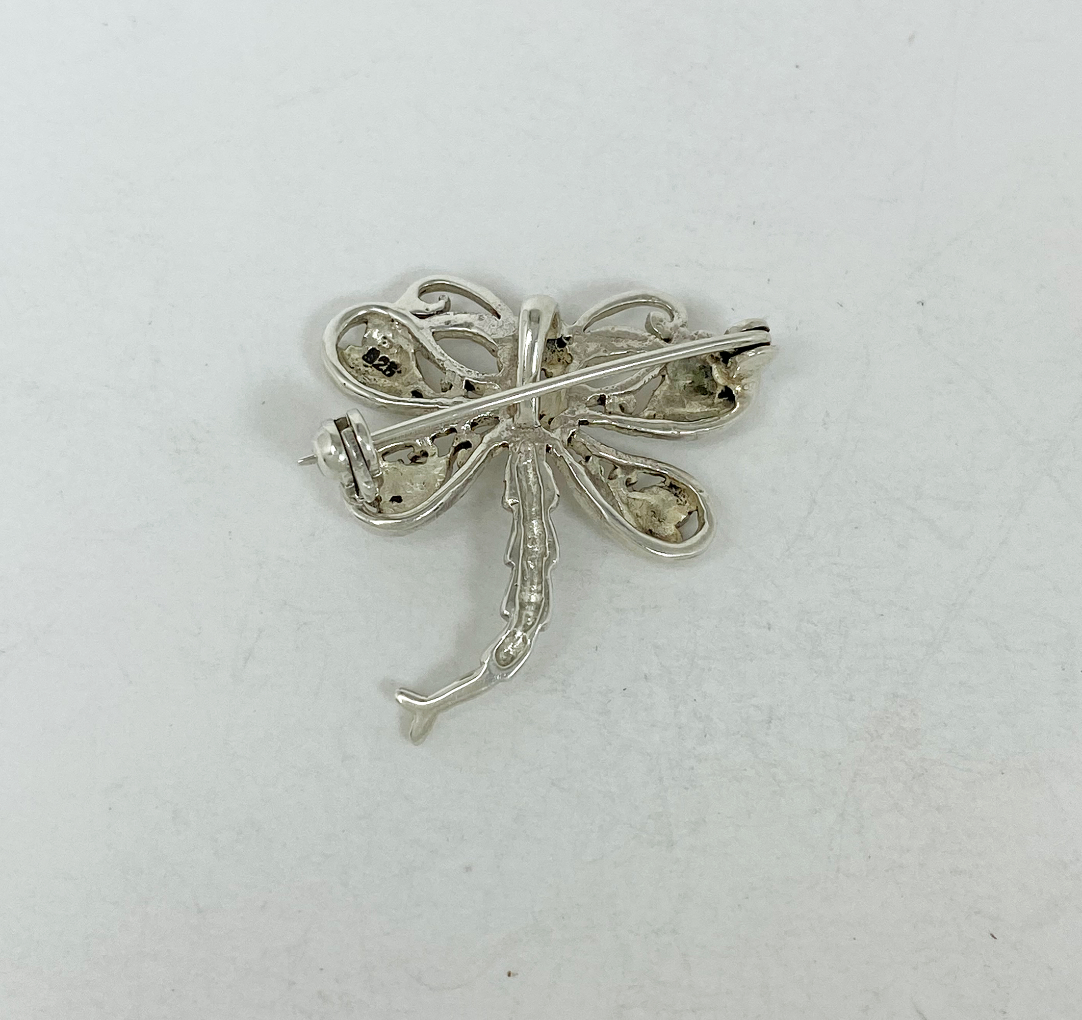 Sup Silver Dragonfly Brooch 925 Sterling Silver, Handmade Dragonfly Pendant Jewelry Gifts - Image 8