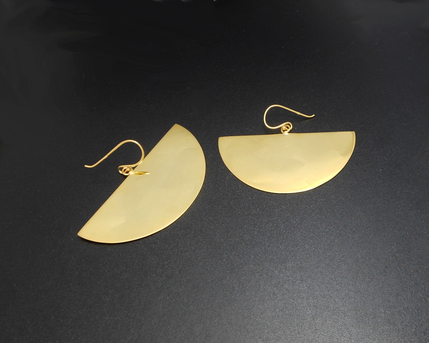 Handmade 925 Sterling Silver Half Circle Dangle Earrings – Modern Geometric Statement Jewelry - Image 13