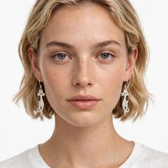 Handmade 925 Sterling Silver Cat Dangle Earrings – Unique Cat Lover Jewelry Gift