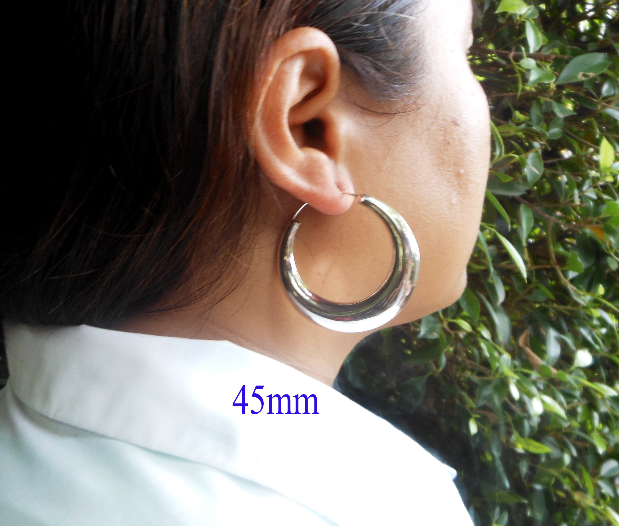 925 Sterling Silver Puffy Tribal Chubby Hoop Earrings - Handmade Round Hoops (Multi-Size) - Image 20