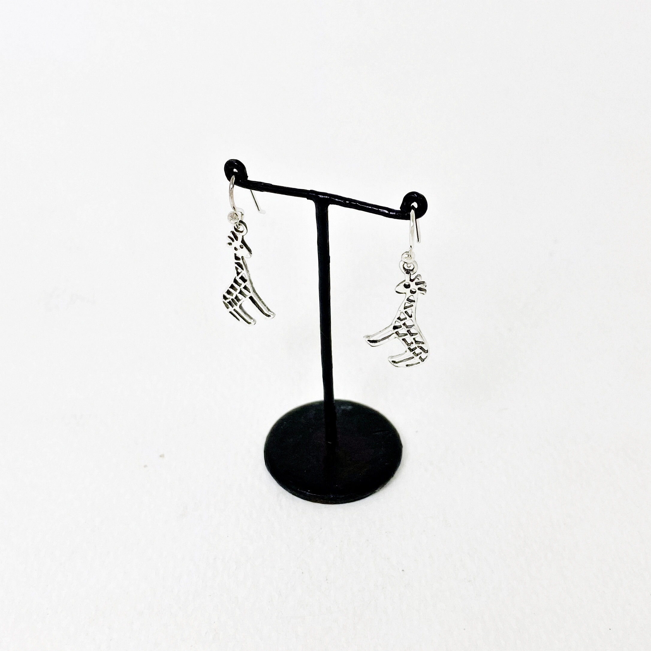 Cutout Giraffe Dangle Earrings 925 Sterling Silver | Handmade Girls Jewelry Gifts - Image 6