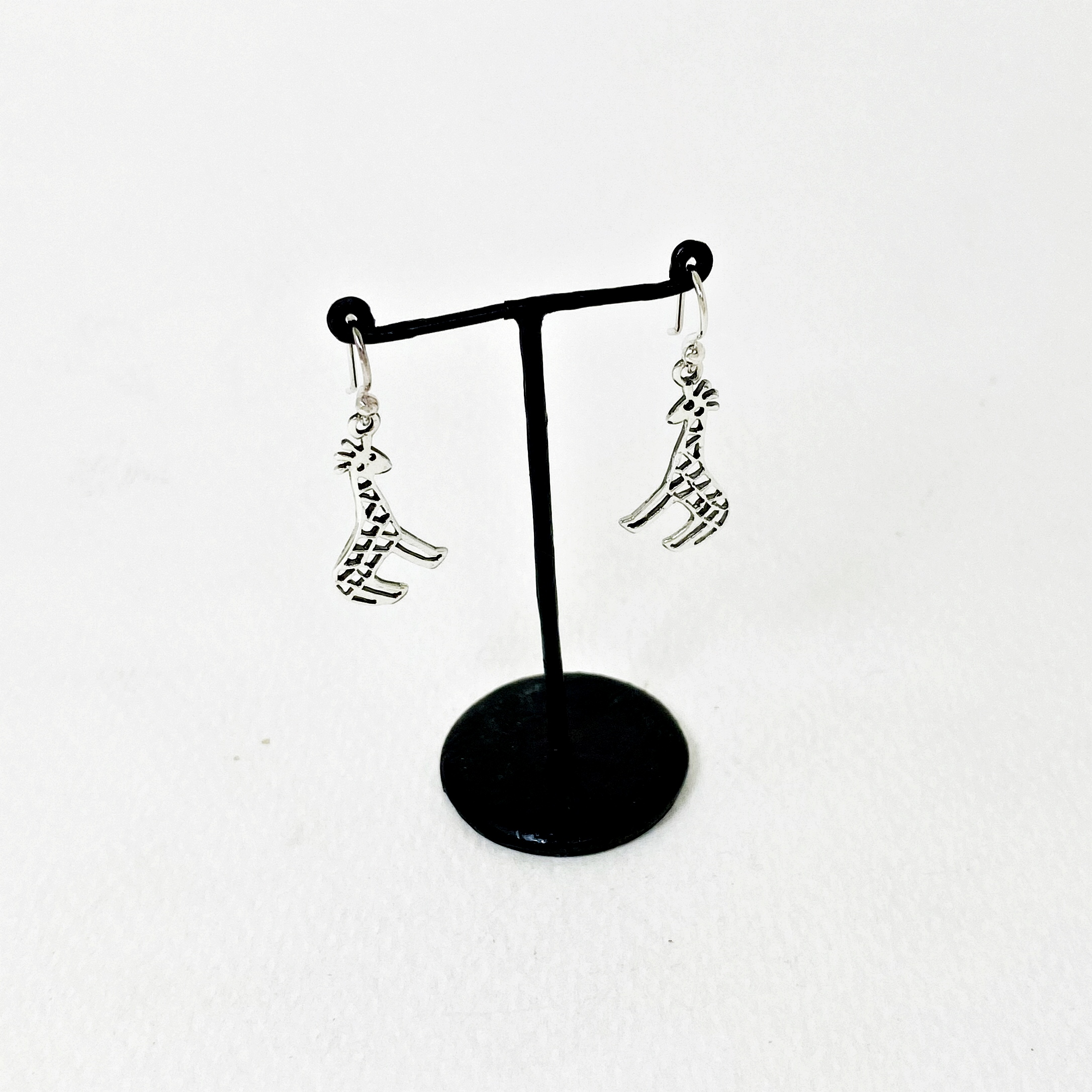 Cutout Giraffe Dangle Earrings 925 Sterling Silver | Handmade Girls Jewelry Gifts - Image 7