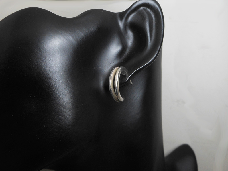 Minimalist 925 Sterling Silver Petal Hoop Earrings – Handmade Open Design Jewelry - Image 12