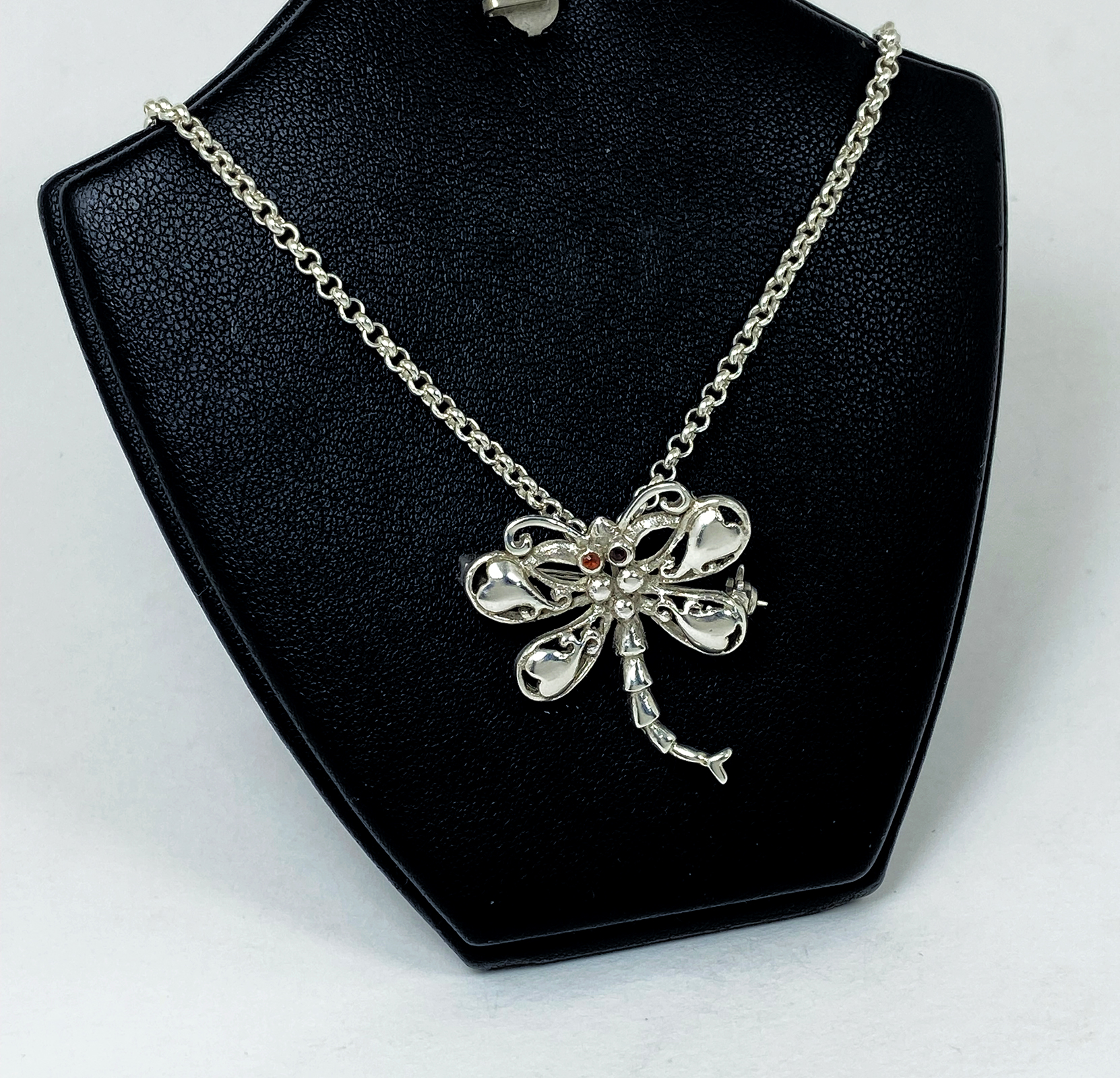 Sup Silver Dragonfly Brooch 925 Sterling Silver, Handmade Dragonfly Pendant Jewelry Gifts - Image 3